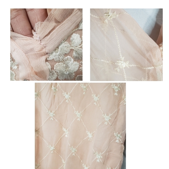 Agha Noor Floral Embroidered Sheer Kurti Size Medium - Picture 14 of 15